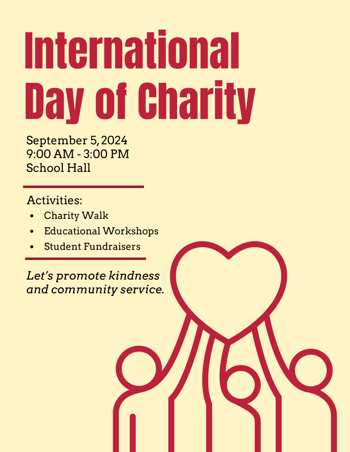 International Day of Charity Flyer