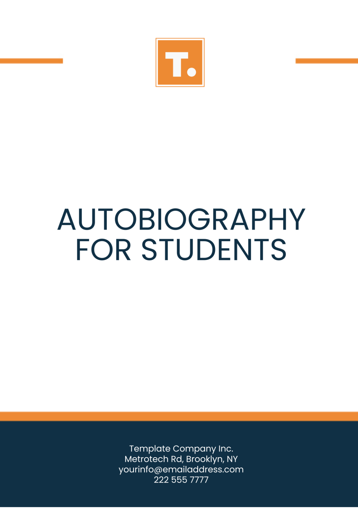 Autobiography for Students Template