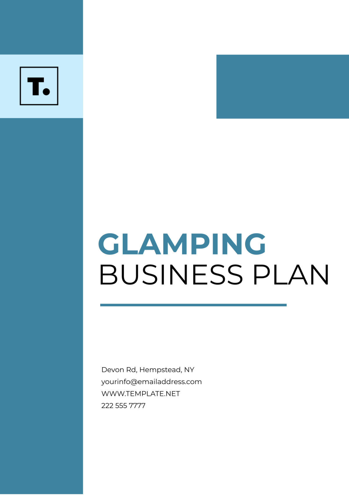 Glamping Business Plan Template