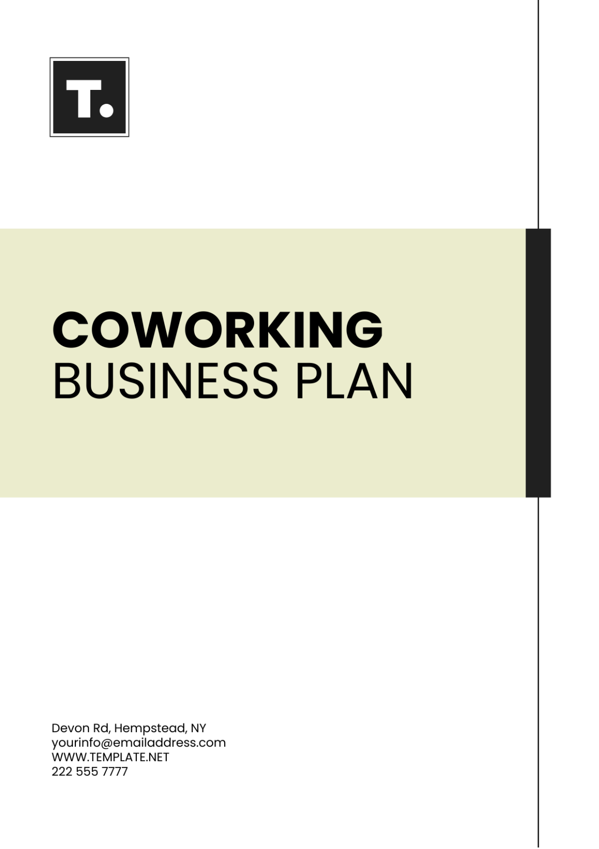 Coworking Business Plan Template