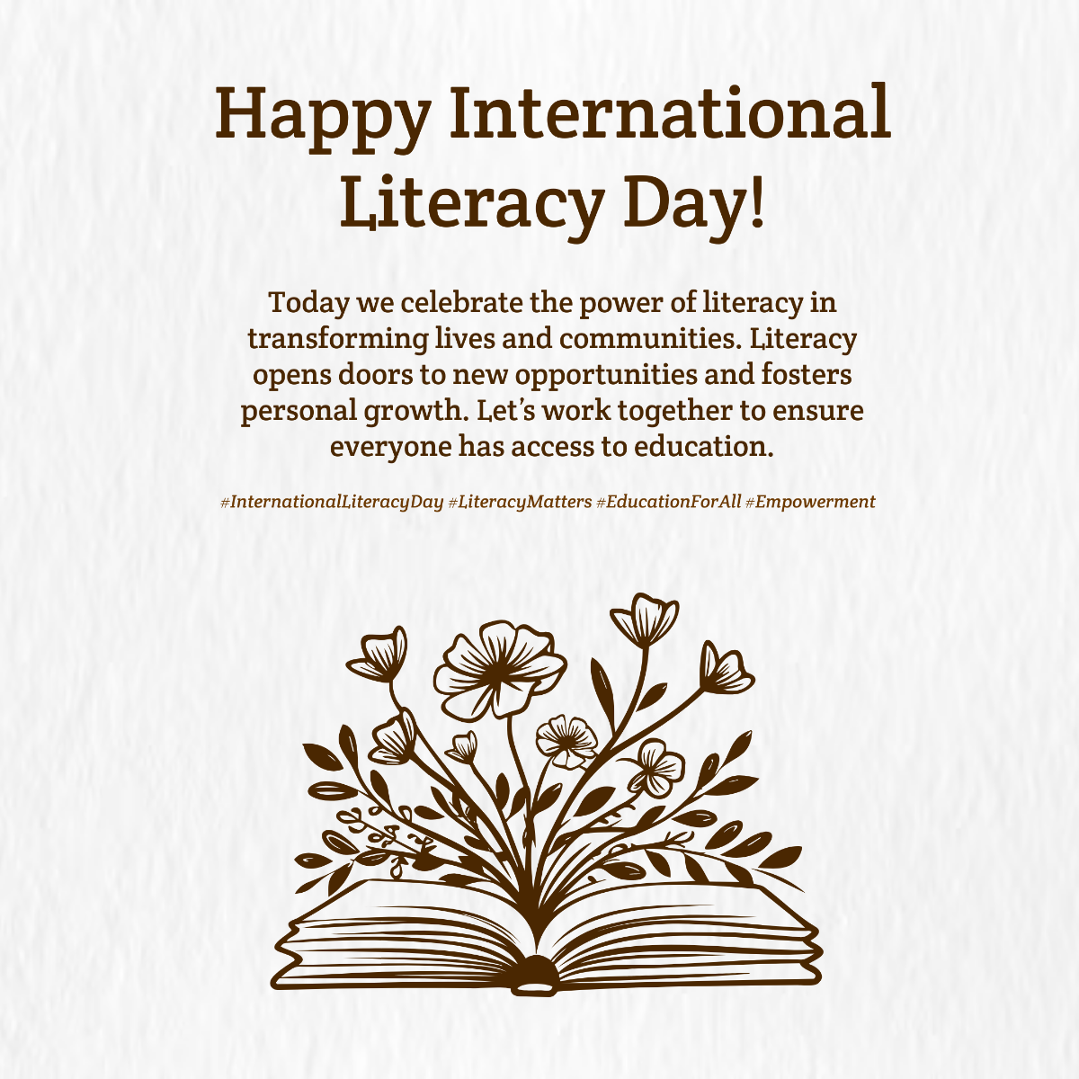 International Literacy Day Instagram Post Template - Edit Online & Download