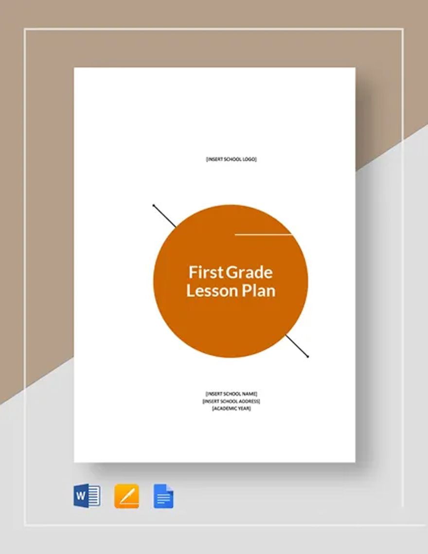 Free First Grade Lesson Plan Template