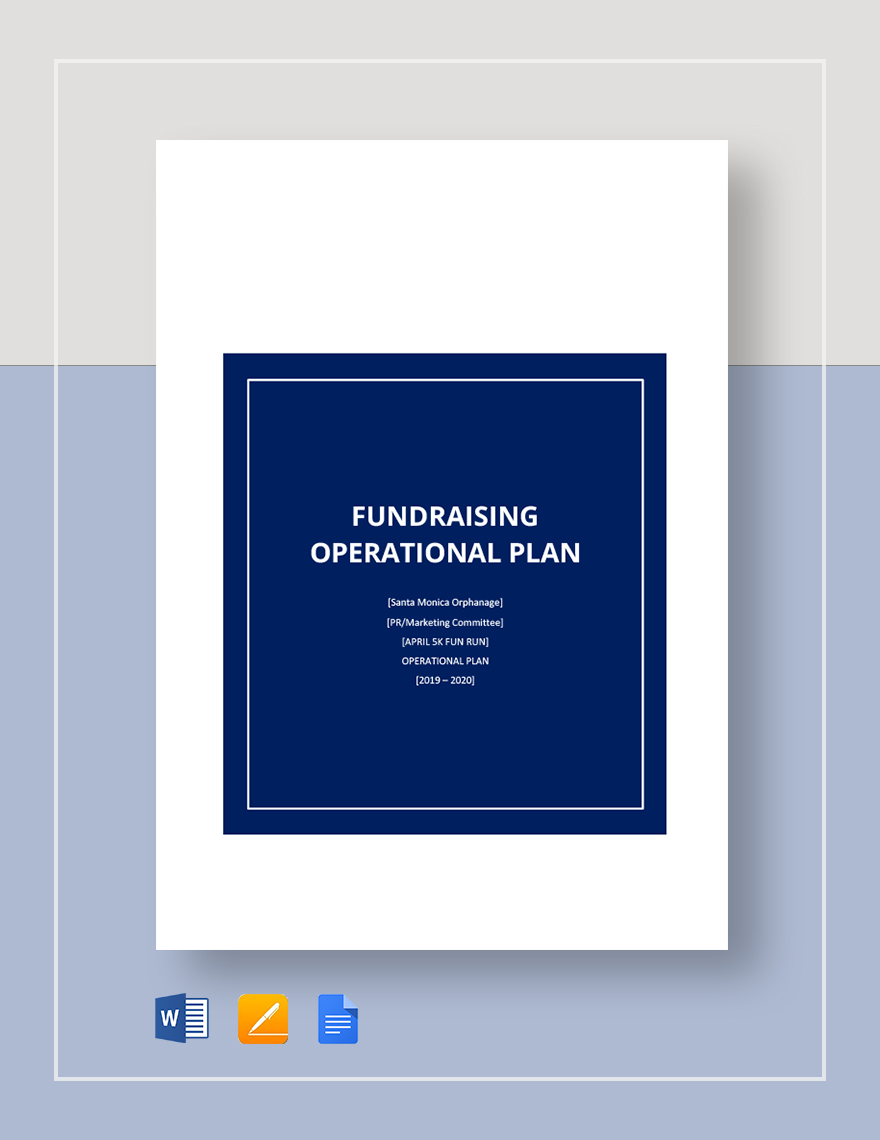 Fundraising Operational Plan Template