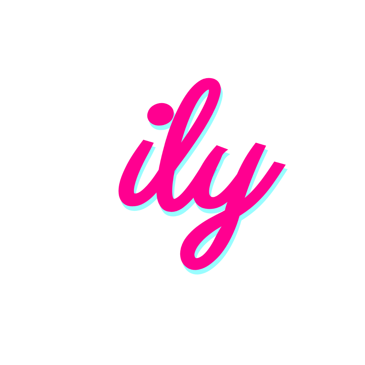 ILY Typography  - Edit Online & Download