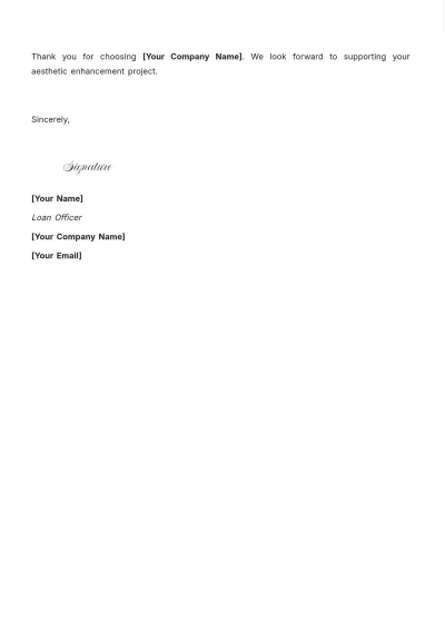 Free Aesthetic Loan Approval Letter Template to Edit Online