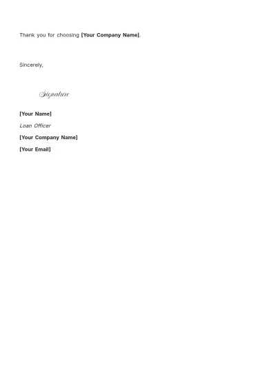 Free Loan Commitment Letter Design Template to Edit Online