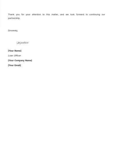 Free Loan Transfer Letter Template to Edit Online