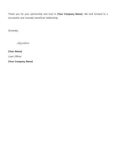 Free Lender Loan Agreement Letter Template to Edit Online