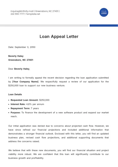 Free Loan Appeal Letter Template to Edit Online