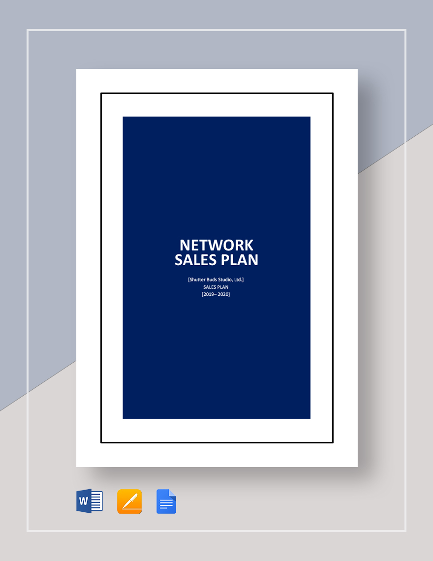 Network Sales Plan Template