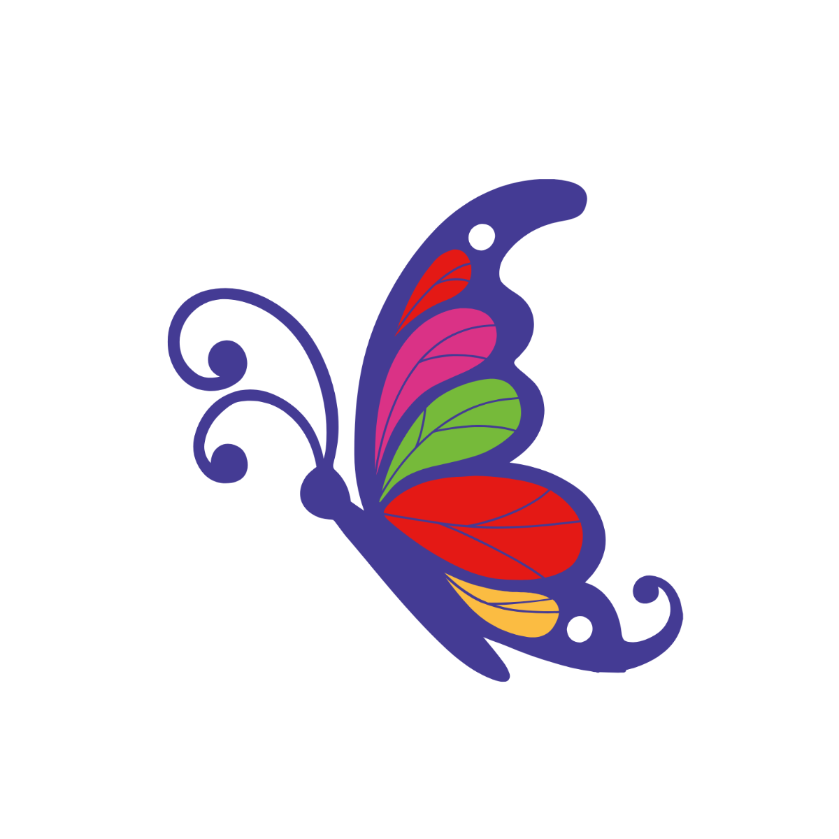 Colorful Butterfly Clipart - Edit Online | Template.net