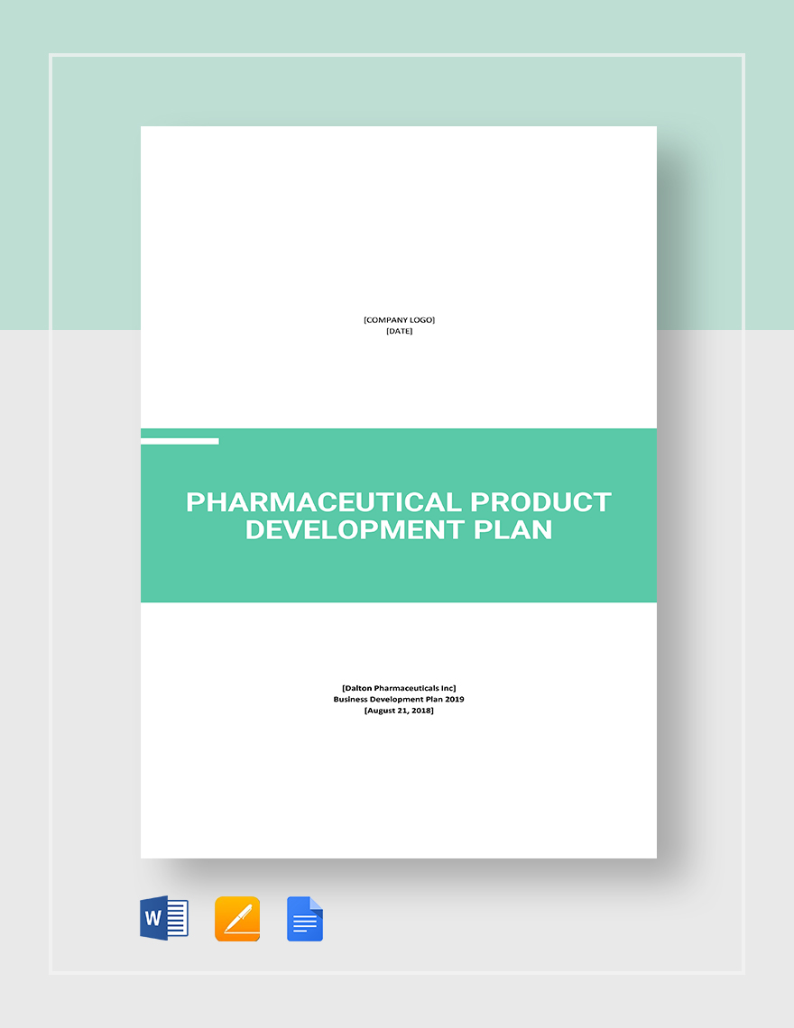 Pharmaceutical product Development Plan Template