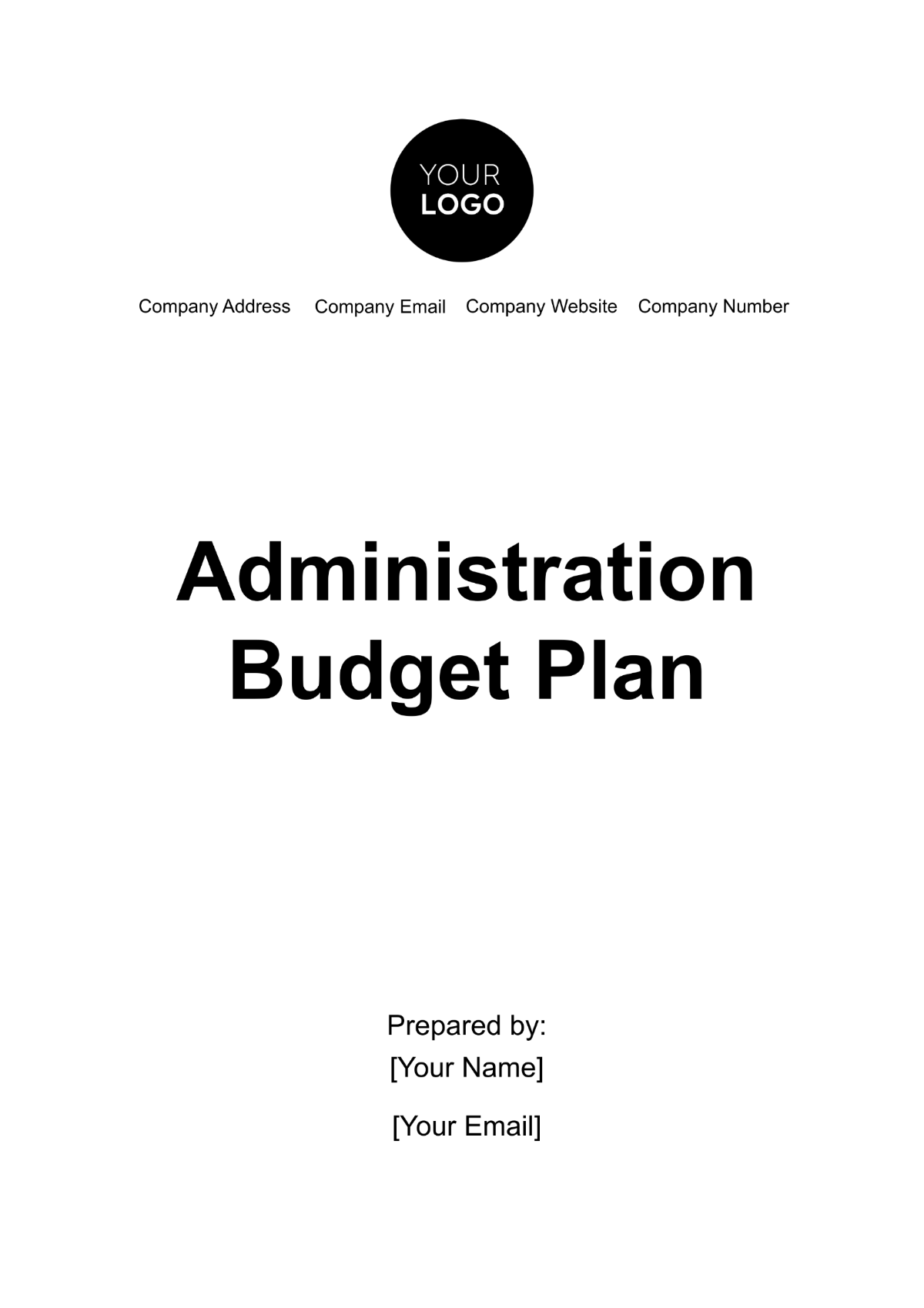 Administration Budget Plan Template - Edit Online & Download