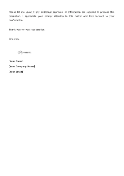 Free Lab Requisition Letter Template to Edit Online