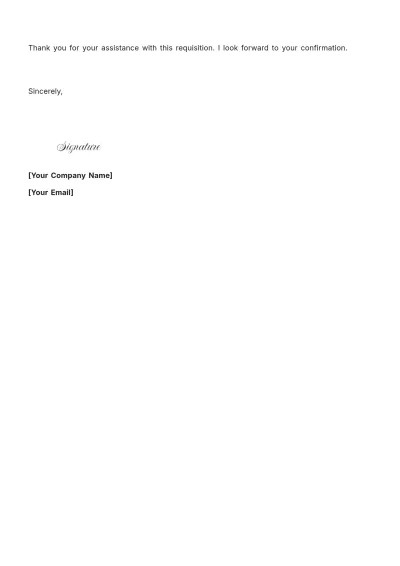 Free Course Requisition Letter Template to Edit Online