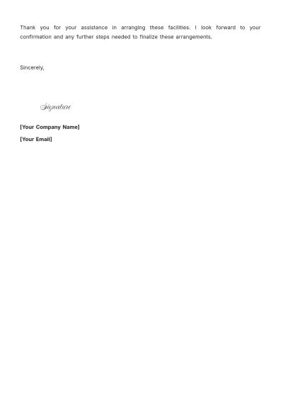 Free Facility Requisition Letter Template to Edit Online