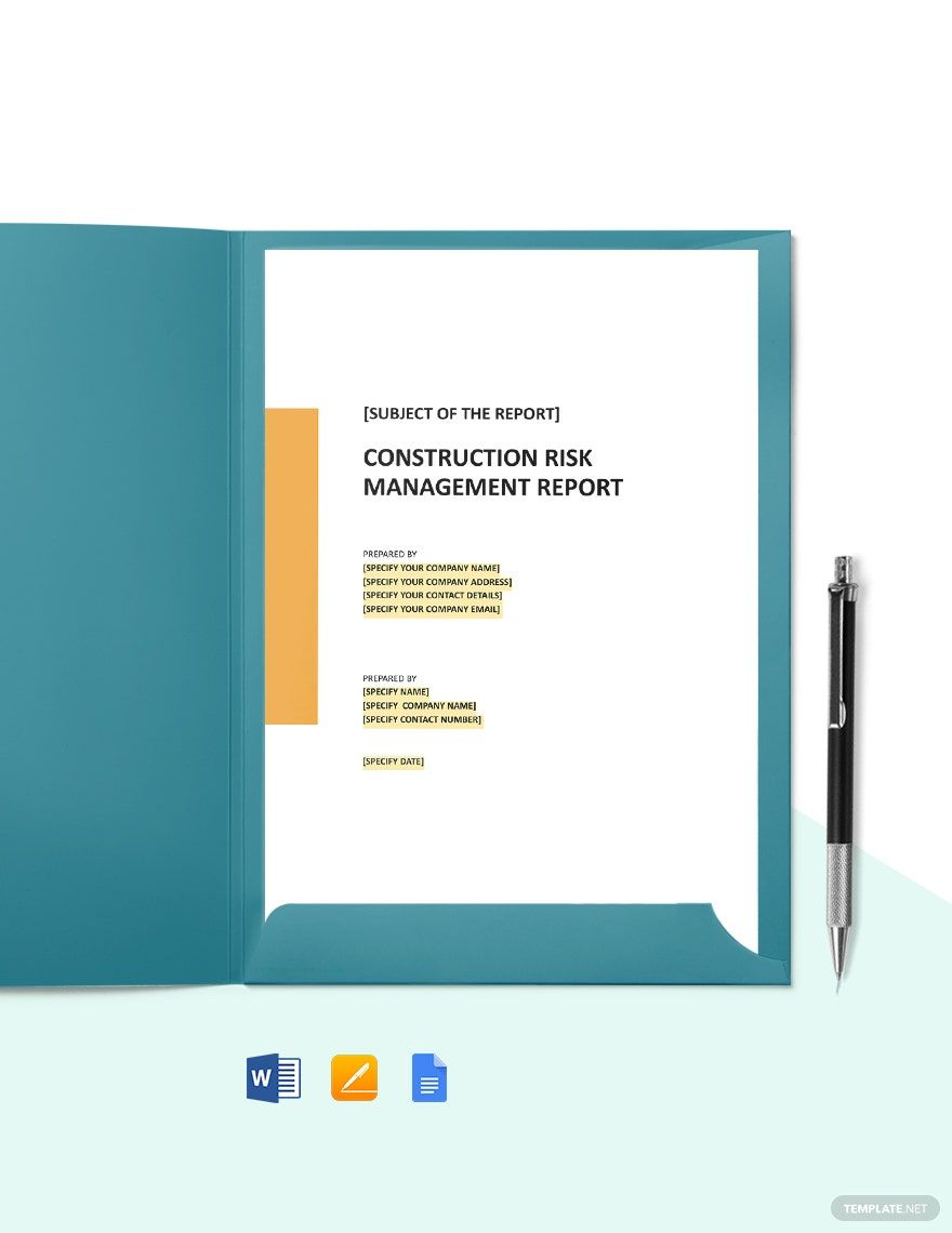 Residential Construction Scope of Work Template Printable