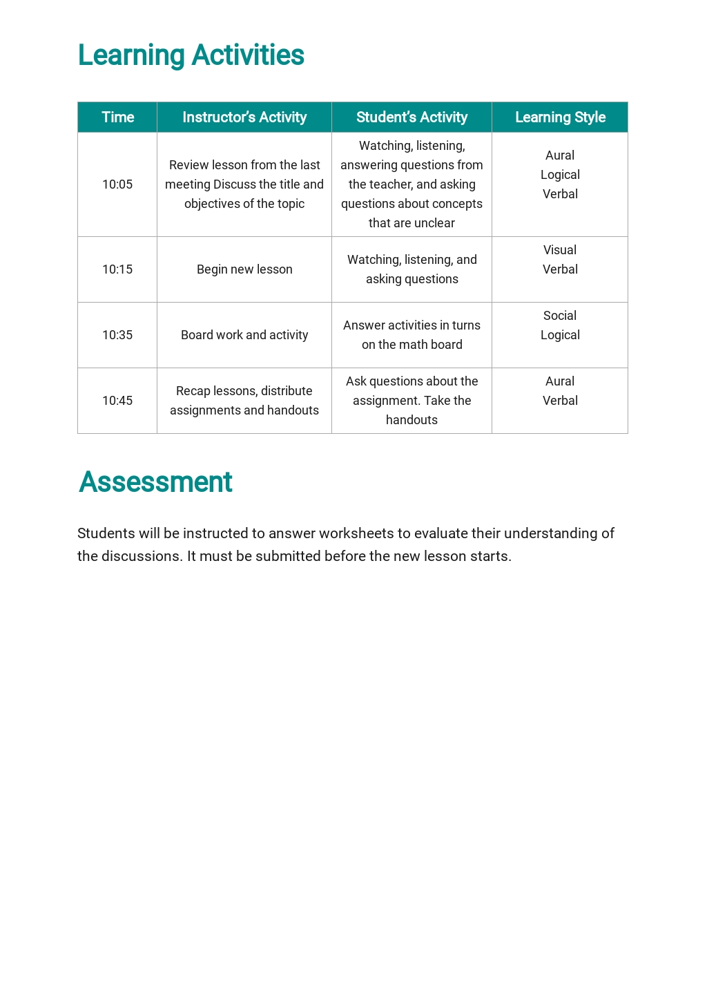 5 Day Lesson Plan Template Free PDF Word Apple Pages Google Docs 5 Day Lesson Plan Template Free PDF Word Apple Pages Google Docs