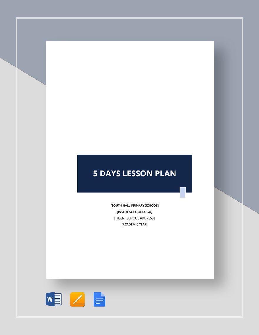 5-Day Lesson Plan
