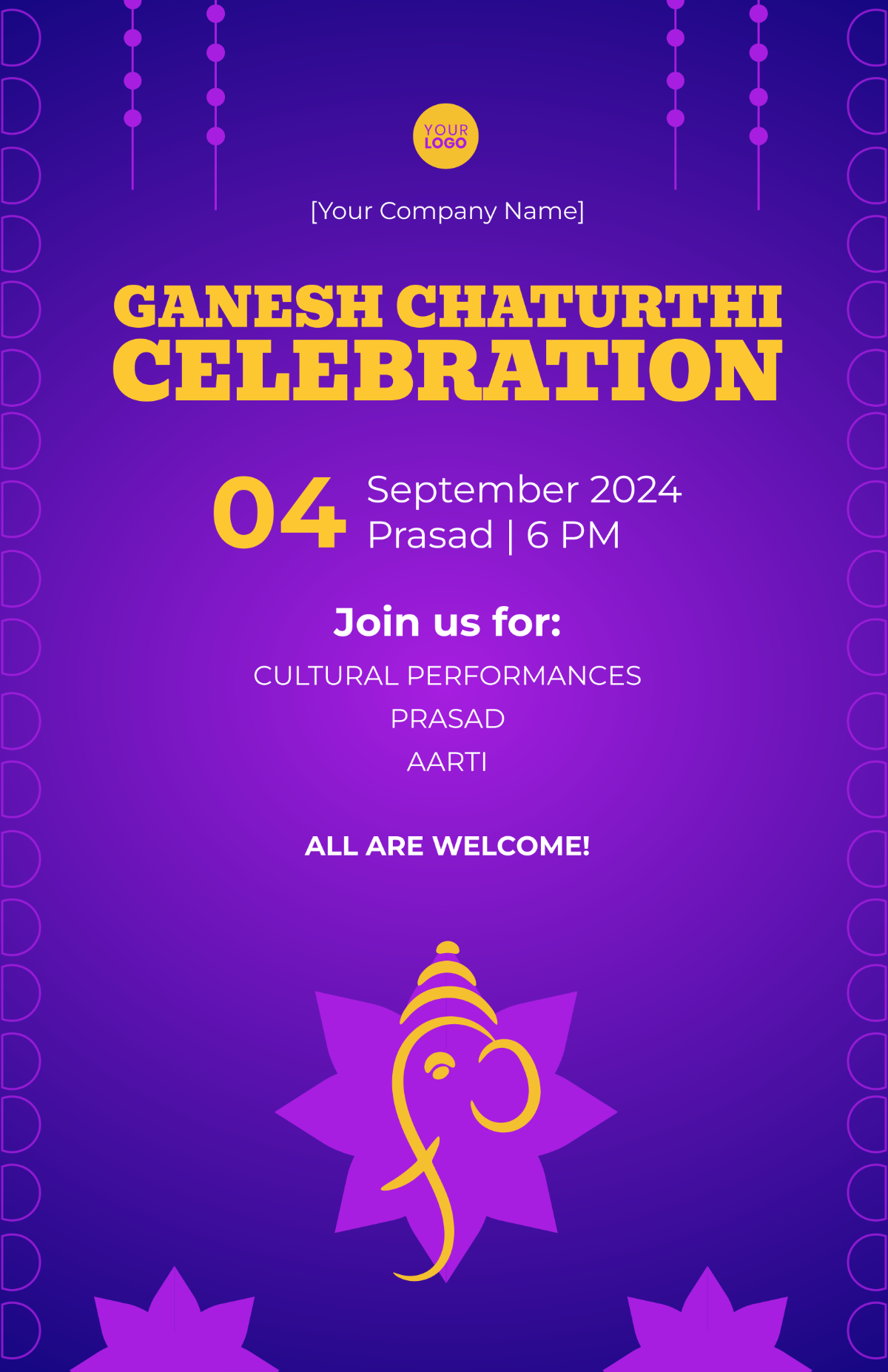 Ganesh Chaturthi Celebration Poster