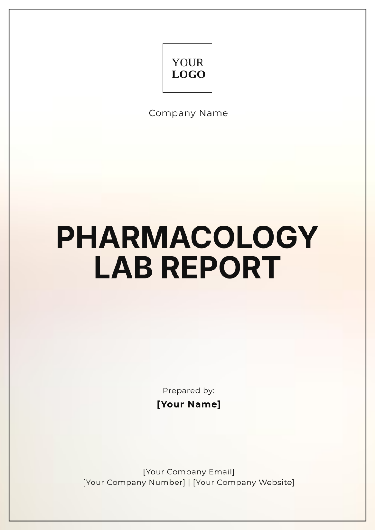 Free Pharmacology Lab Report Template to Edit Online