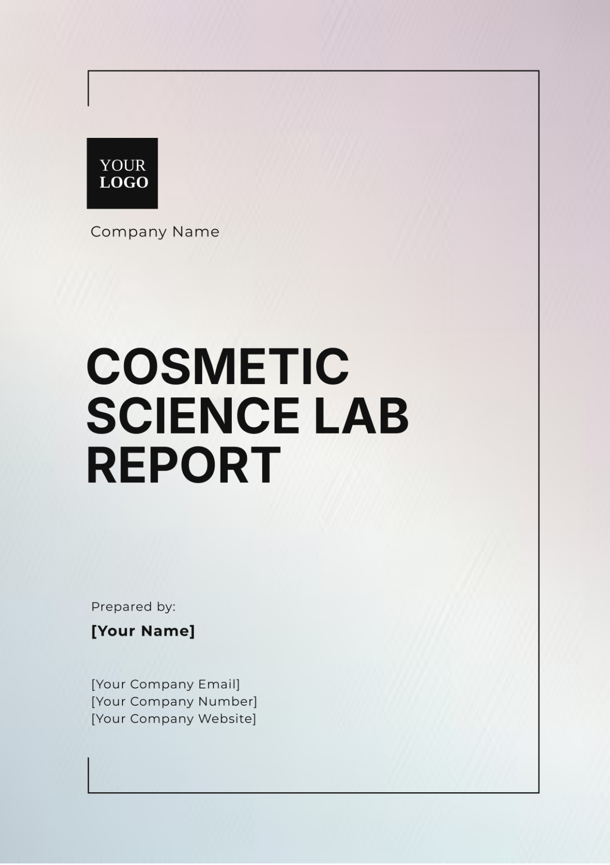 Free Cosmetic Science Lab Report Template to Edit Online