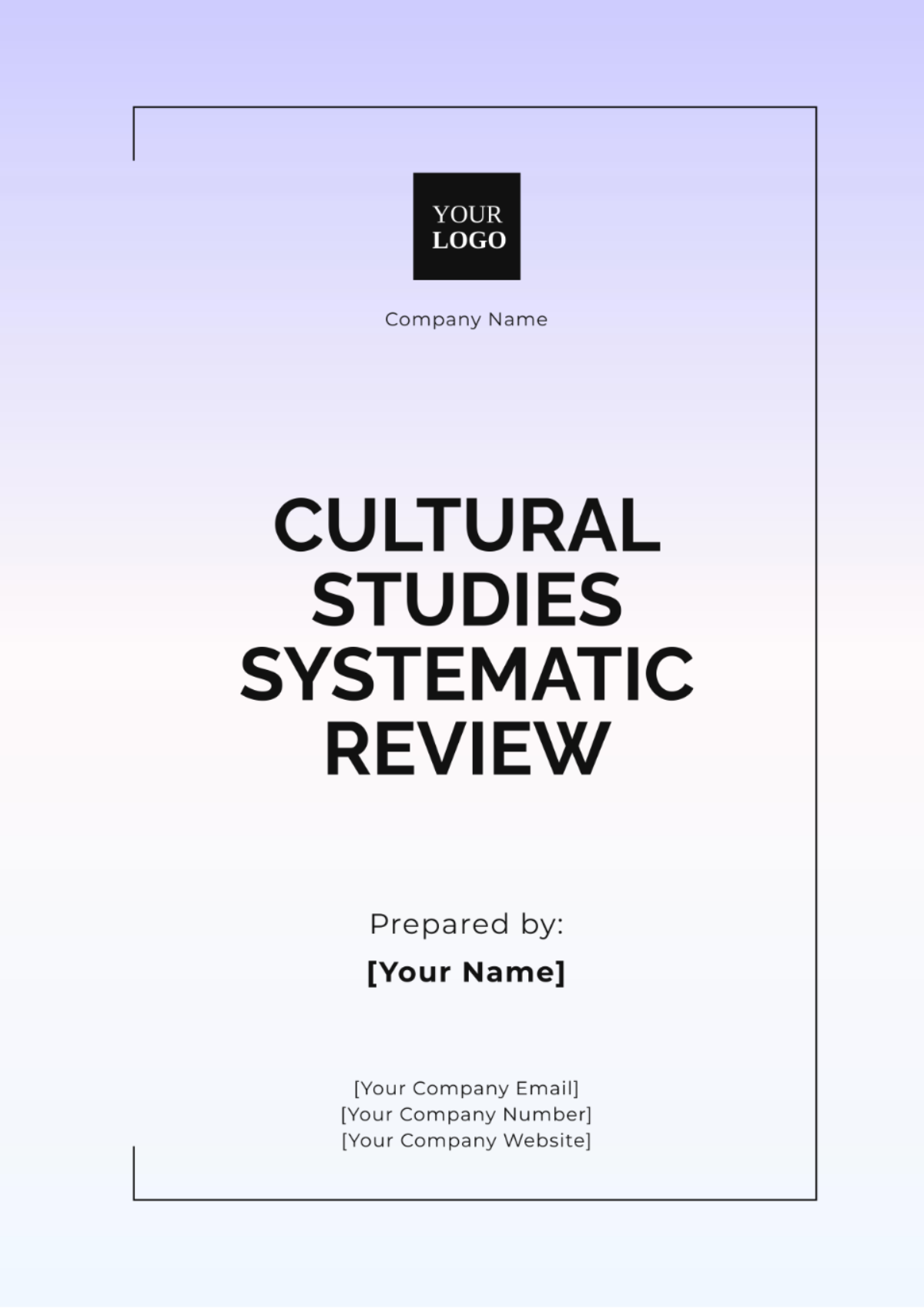 Cultural Studies Systematic Review Template - Edit Online & Download