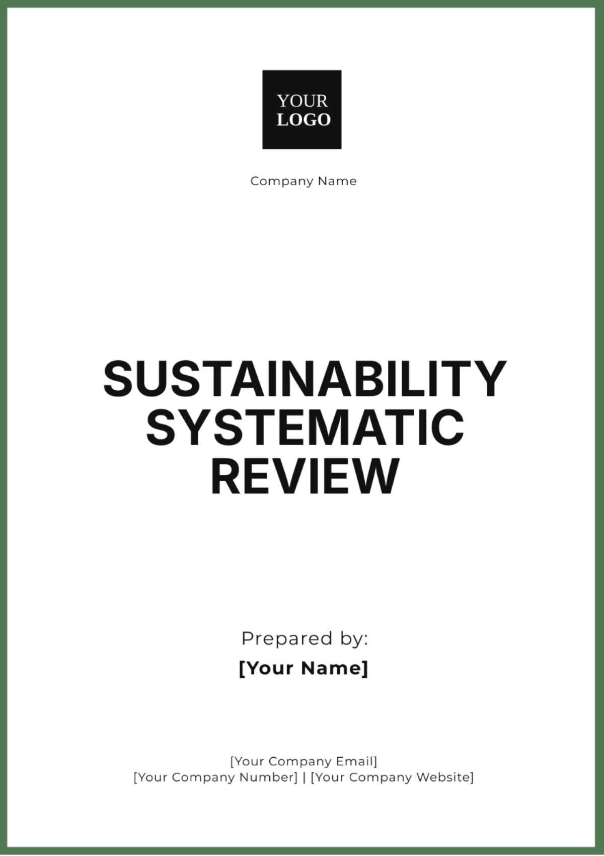 Sustainability Systematic Review Template - Edit Online & Download