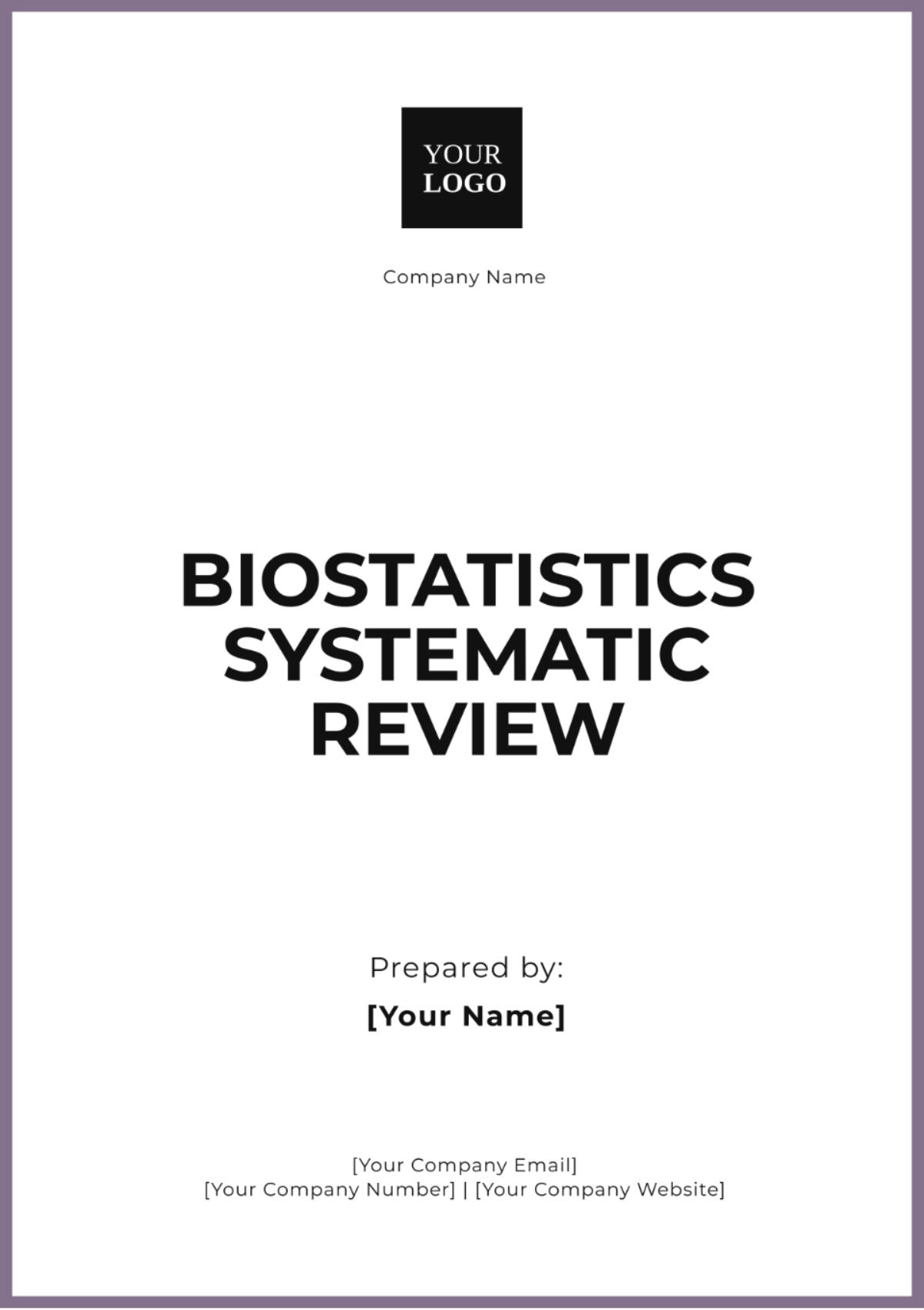 Biostatistics Systematic Review Template - Edit Online & Download