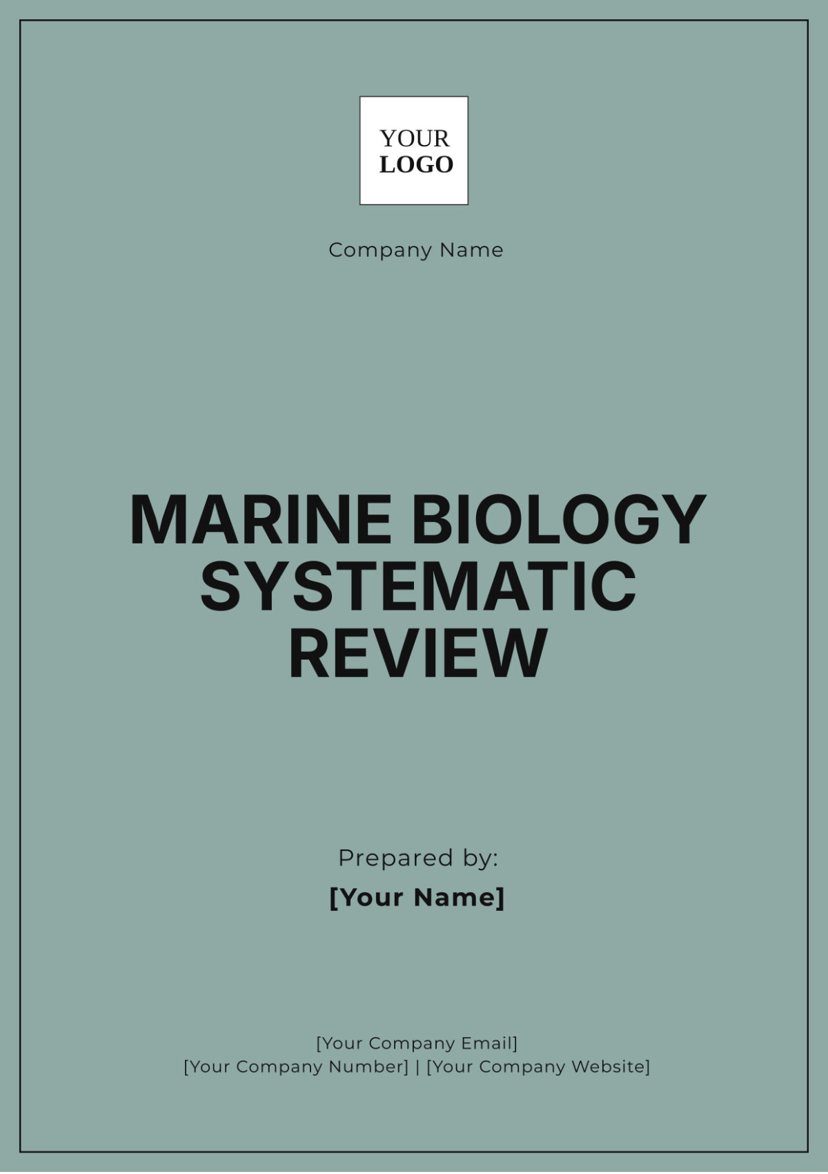 Marine Biology Systematic Review Template - Edit Online & Download