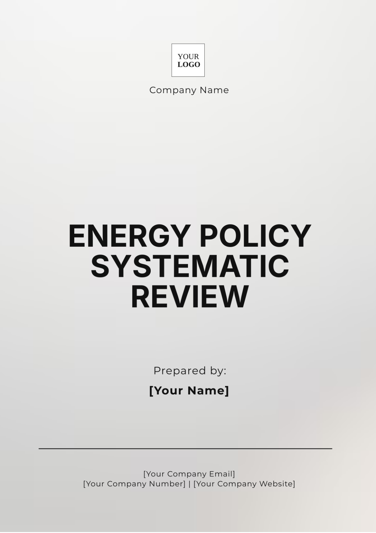 Energy Policy Systematic Review Template - Edit Online & Download