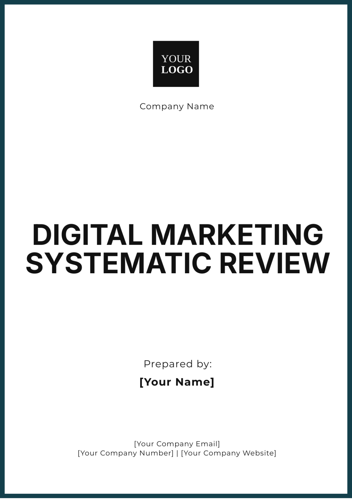 Digital Marketing Systematic Review Template - Edit Online & Download