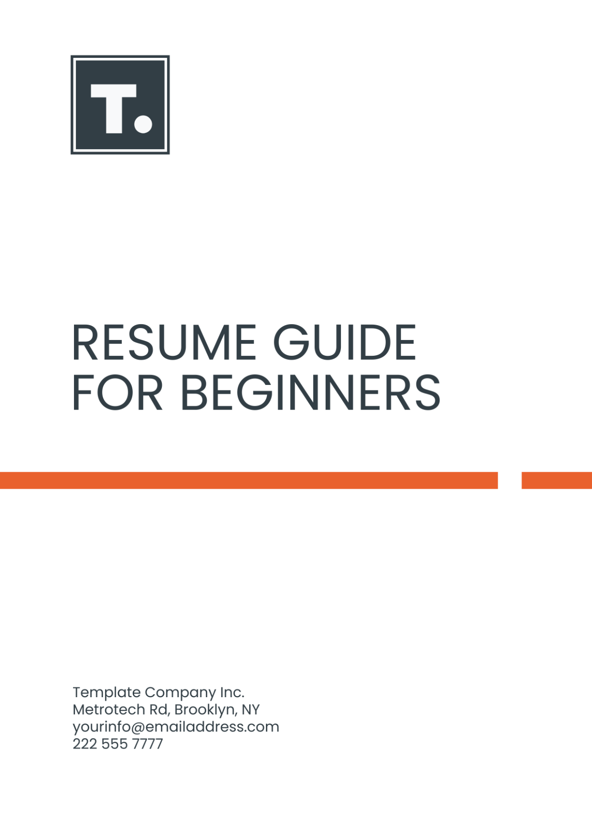 Resume Guide for Beginners Template - Edit Online & Download