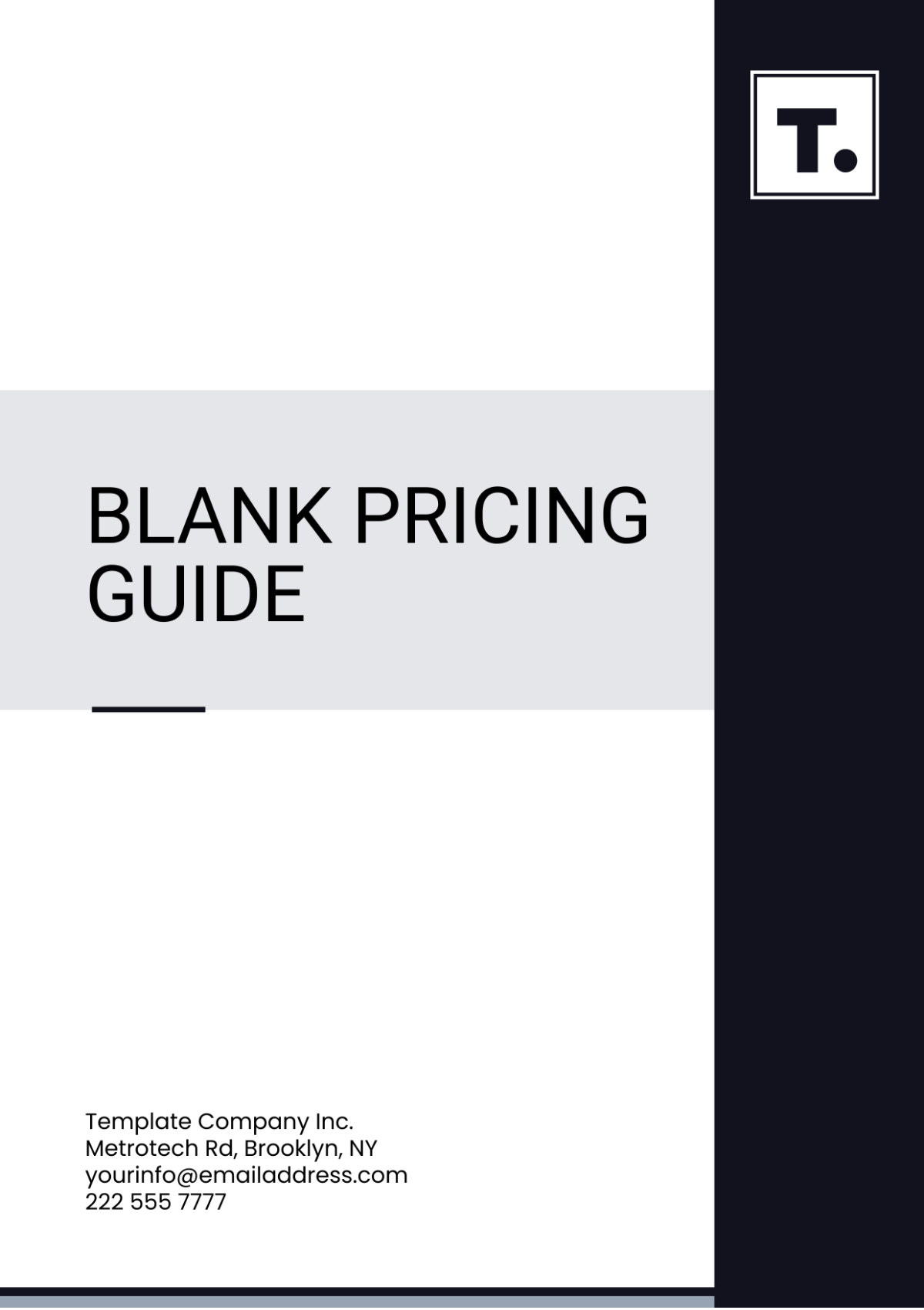 Blank Pricing Guide Template - Edit Online & Download