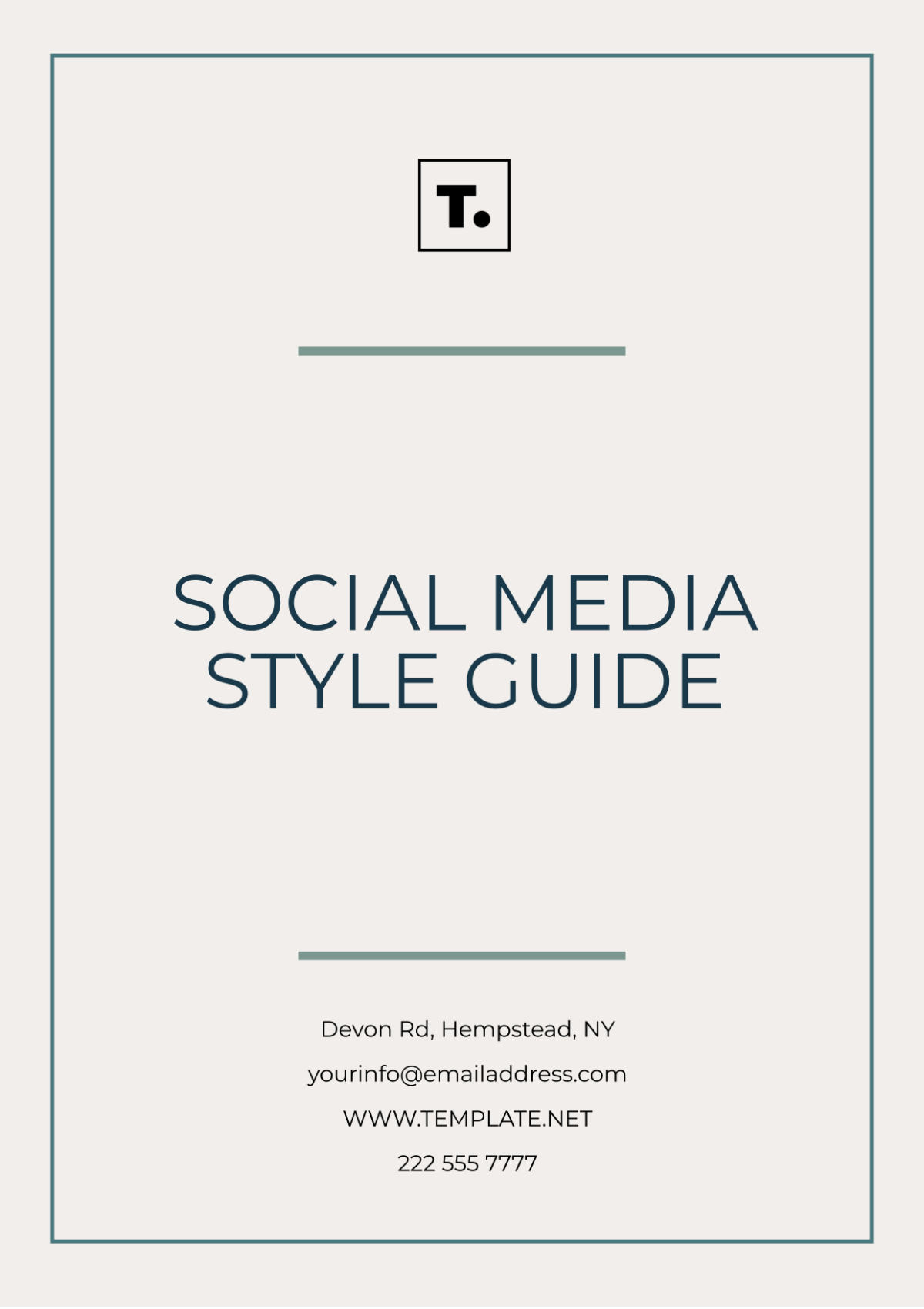 Social Media Style Guide Template - Edit Online & Download