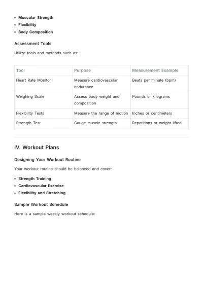 Free Fitness Guide Template to Edit Online