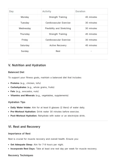 Free Fitness Guide Template to Edit Online