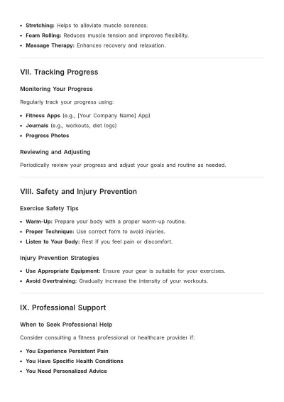 Free Fitness Guide Template to Edit Online