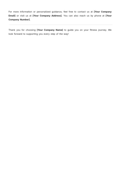 Free Fitness Guide Template to Edit Online