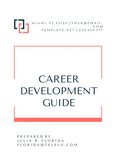 Free Career Development Guide Template to Edit Online