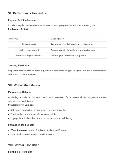 Free Career Development Guide Template to Edit Online