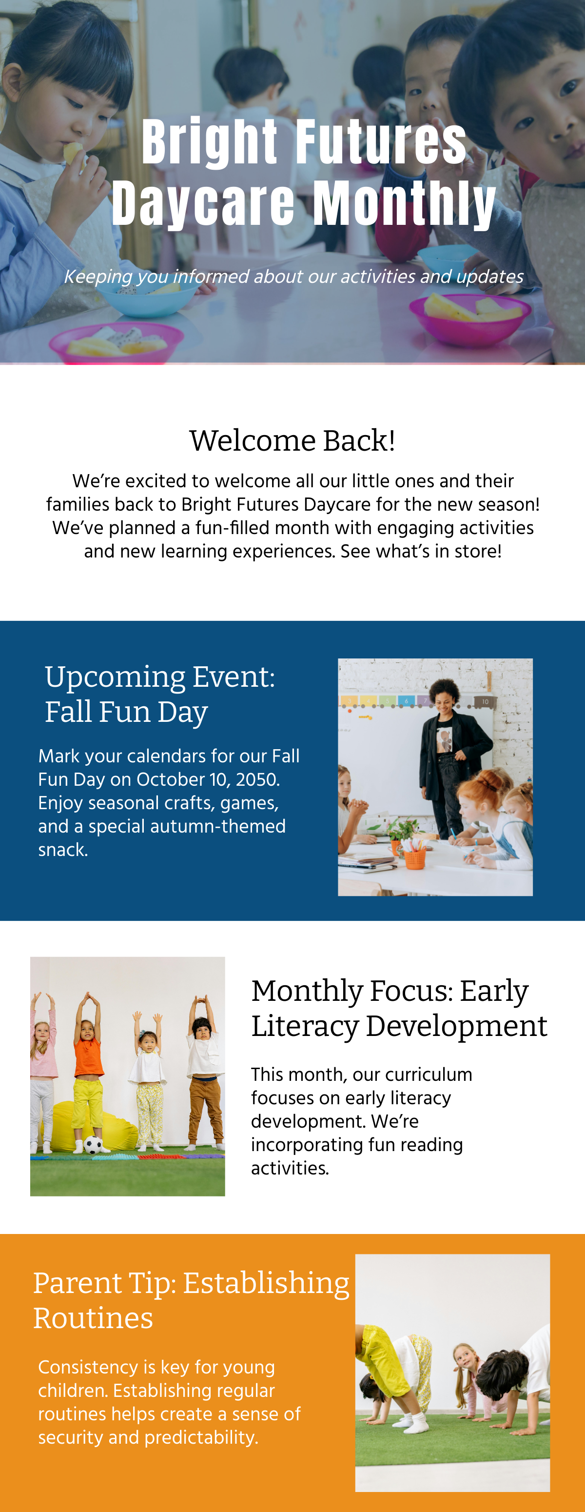 Daycare Email Newsletter Template