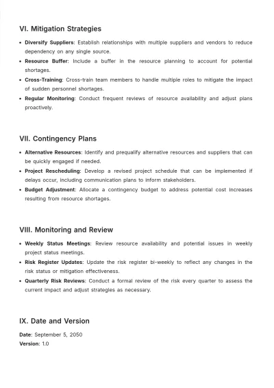 Free Risk Datasheet Template to Edit Online