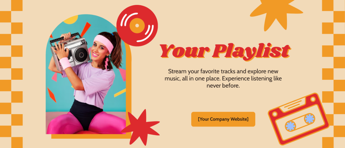 Retro Spotify Banner Template