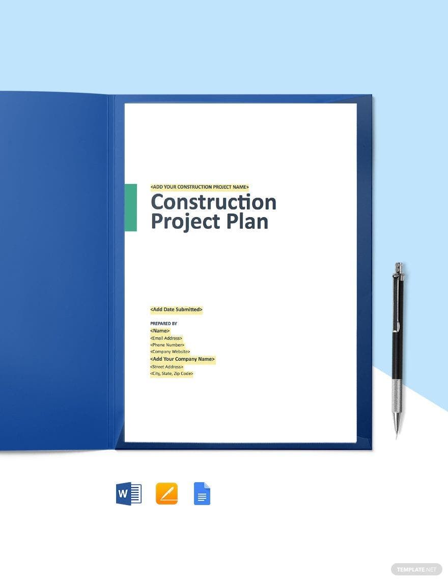 Construction Schedule Management Plan Template
