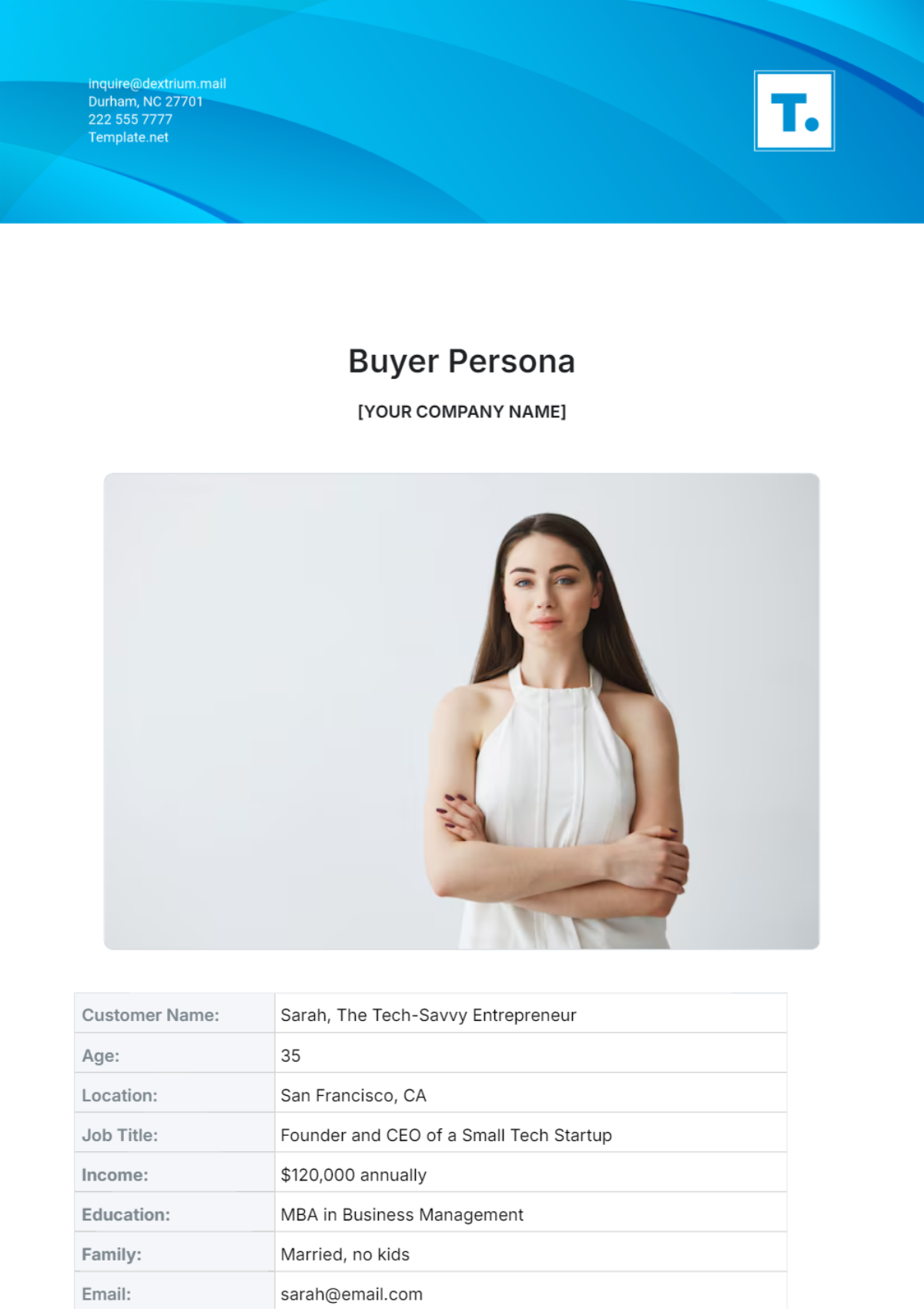 Free Buyer Persona Template