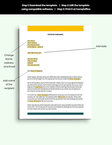 Discharge Letter Format