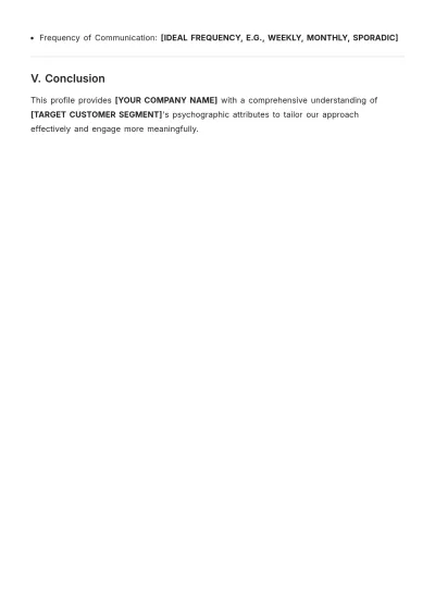 Free Psychographic Profile Outline Template to Edit Online | Template.net to Edit Online