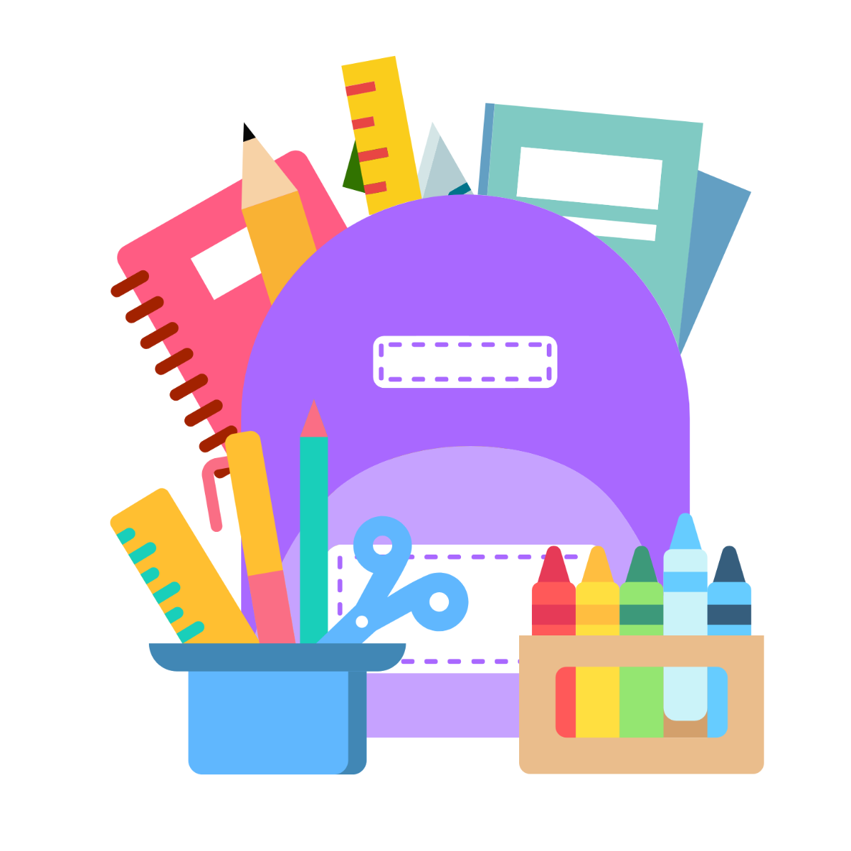 Free School Supplies Clipart Template - Edit Online & Download ...