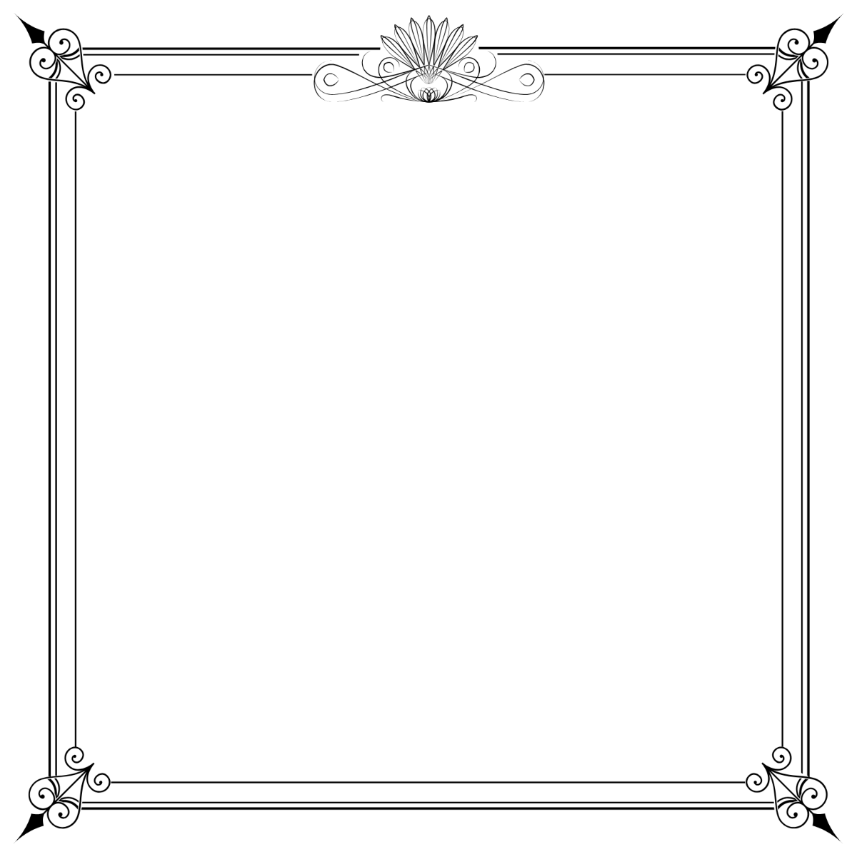 Black & White Border Clipart - Edit Online | Template.net